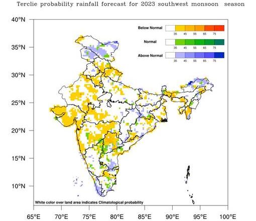 पृथ्वी विज्ञान मंत्रालय के सचिव, डॉ. एम. रविचंद्रन ने मीडिया को बताया है कि पूरे देश में जून से सितंबर तक दक्षिण पश्चिम मानसून की 96 प्रतिशत वर्षा होने की संभावना है और किसानों को कम वर्षा के बारे में चिंता करने की आवश्यकता नहीं है
