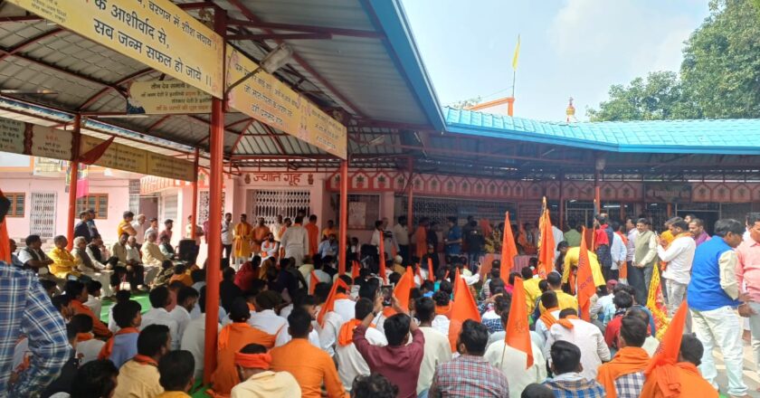 500 से अधिक वर्षों की लड़ाई के बाद बना भगवान राम का मंदिर ,घनश्याम चौधरी0 प्राचीन महामाया मंदिर से निकला अयोध्या से आया अक्षत कलश 14 नगरों के लिए बाजे गाजे के साथ जगह जगह हुआ स्वागत