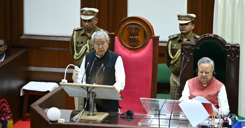 राज्यपाल हरिचंदन ने छत्तीसगढ की 6 वीं़ विधानसभा के दूसरे सत्र को संबोधित किया