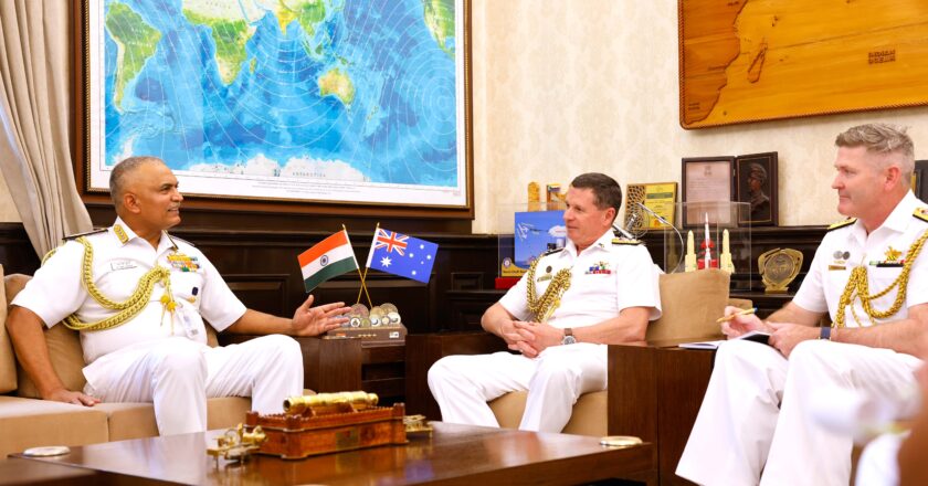 रॉयल ऑस्ट्रेलियाई नौसेना के प्रमुख वाइस एडमिरल मार्क हैमंड की भारत यात्रा