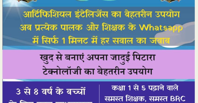 अब ‘जादुई पिटारा’ से शिक्षा-दीक्षा, कल राज्य स्तरीय कार्यशाला का आयोजन