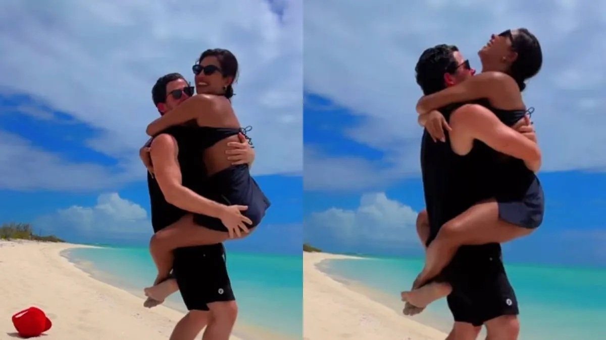 समंदर किनारे रोमांटिक हुईं प्रियंका चोपड़ा, निक को किया किस; वीडियो हुआ वायरल