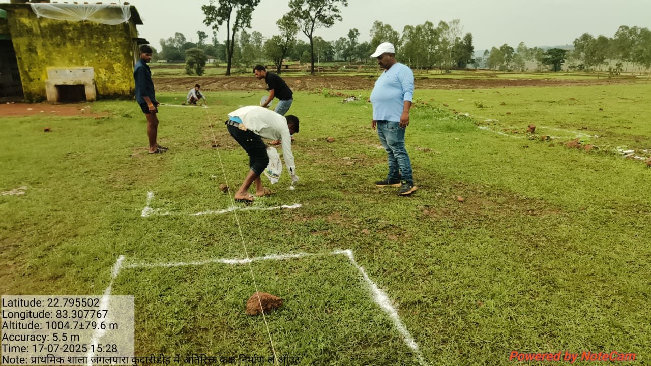 कुदारीडीह के जंगल पारा में शासकीय प्राथमिक शाला का भवन निर्माण कार्य प्रारंभ, 2 अक्टूबर तक पूर्ण करने का लक्ष्य विगत दिनों कलेक्टर ने निरीक्षण कर स्कूल भवन निर्माण करने के दिए थे निर्देश