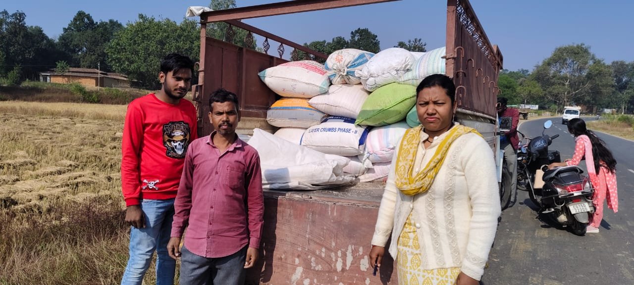 फोर्टिफाइड मिक्स्ड चावल का अवैध परिवहन करते पकड़ा गया ग्राम कृष्णपुर में