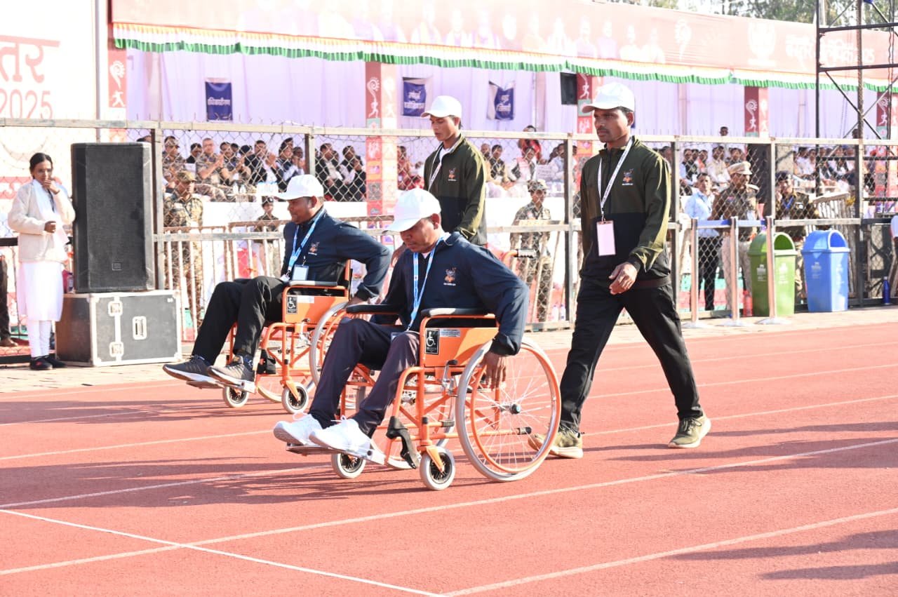 बस्तर ओलम्पिक में अदम्य साहस की मिसाल बनी व्हील चेयर दौड़