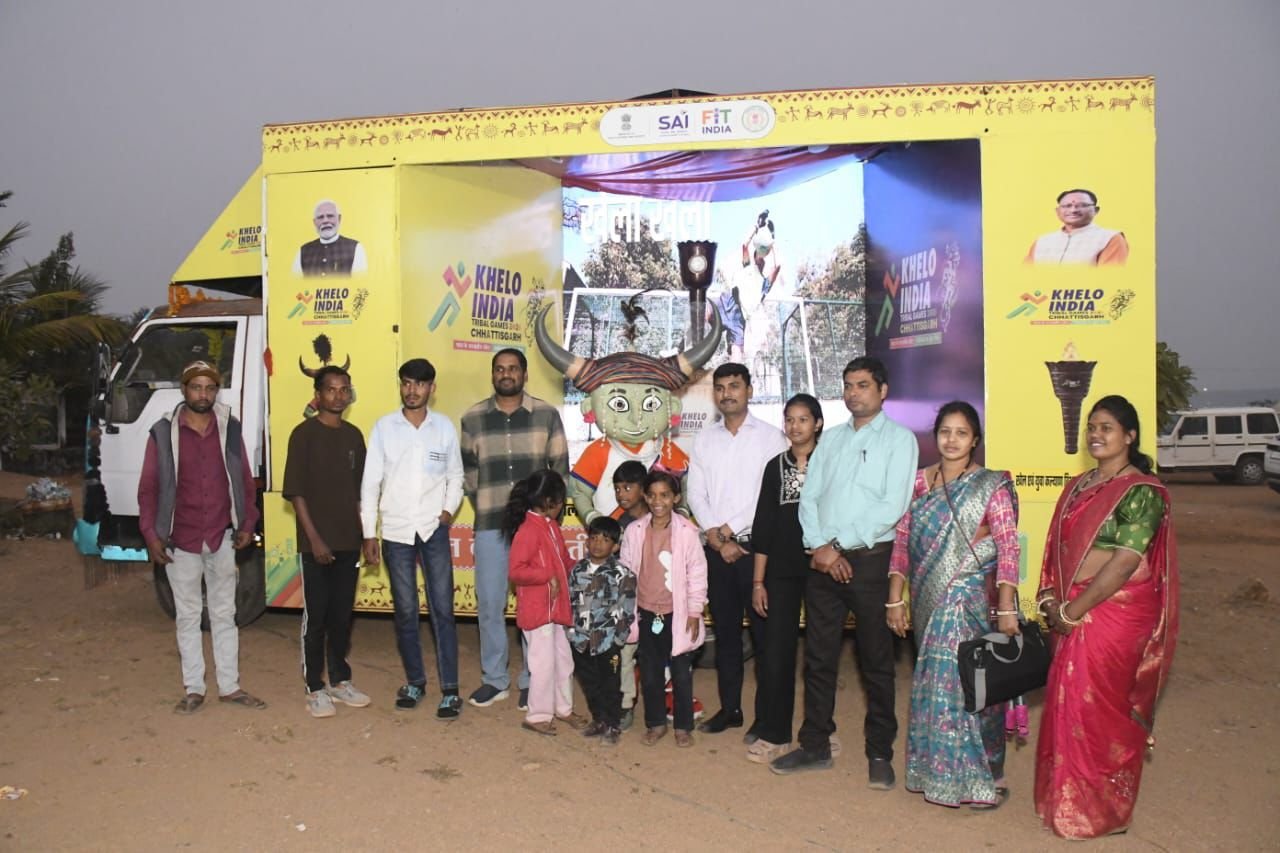 धमतरी में खेलो इंडिया ट्राइबल गेम्स 2026 हेतु जनजागरूकता प्रदर्शनी आयोजित