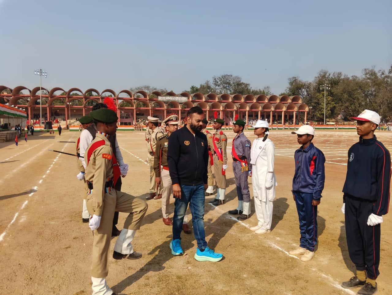 26 जनवरी गणतंत्र दिवस के पूर्व किया गया अंतिम रिहर्सल गणतंत्र दिवस की तैयारी का कलेक्टर और एसएसपी ने लिया जायजा लिया