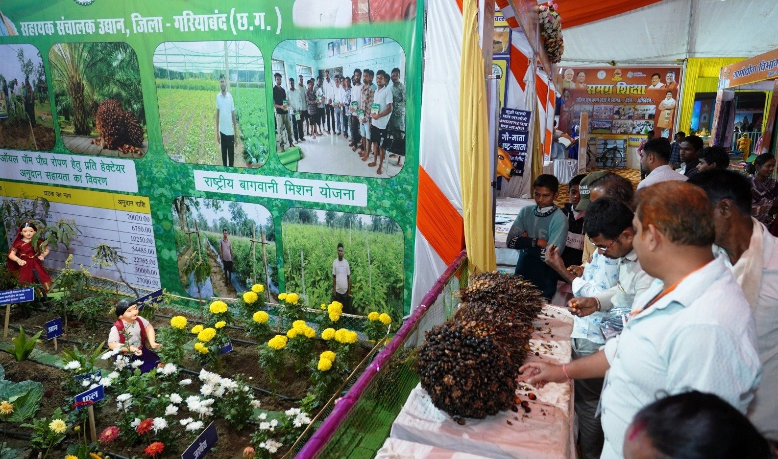 उद्यानिकी स्टॉल में पाम फल बना आकर्षण का केंद्र