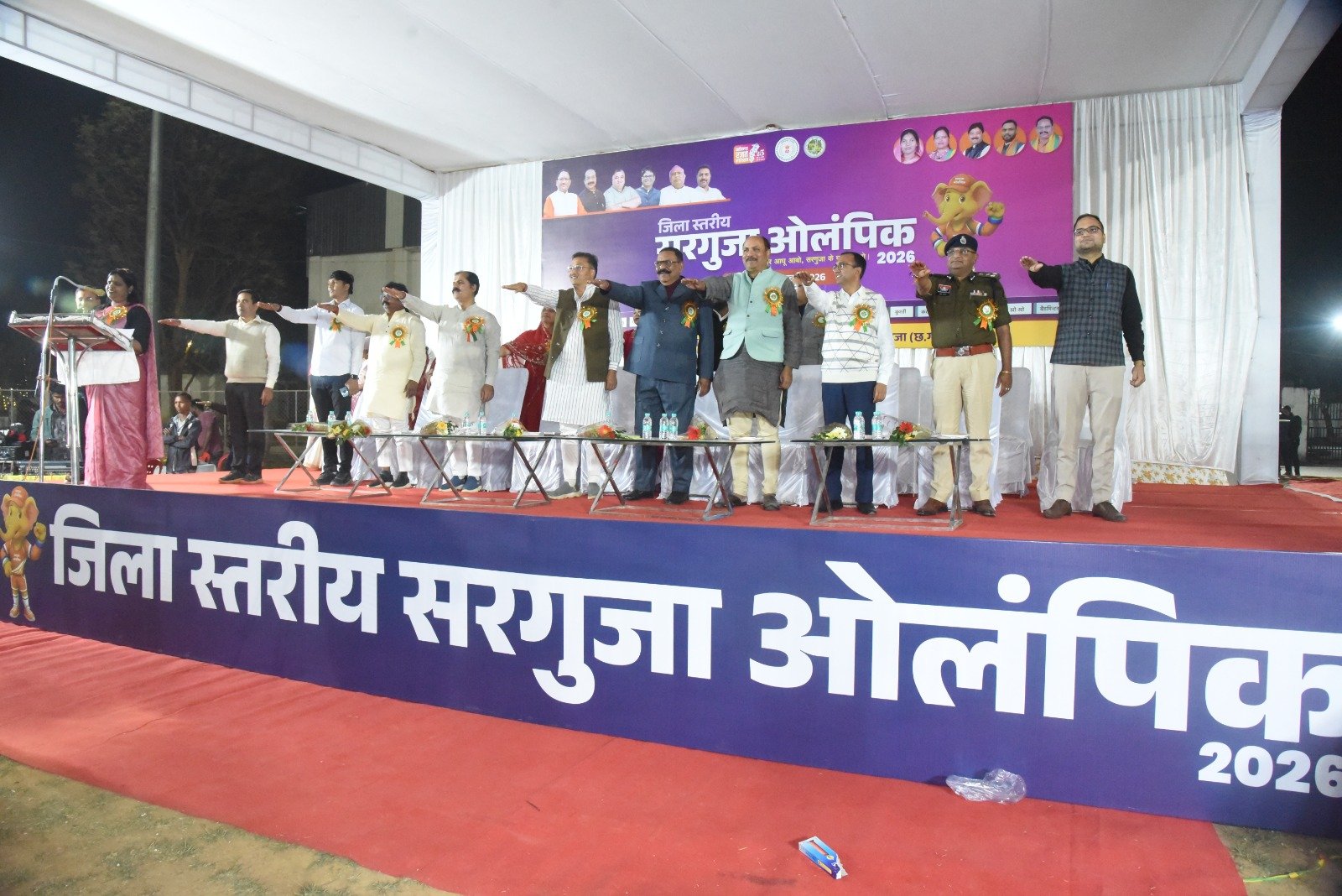 जिला स्तरीय सरगुजा ओलंपिक का गांधी स्टेडियम में हुआ भव्य शुभारंभ