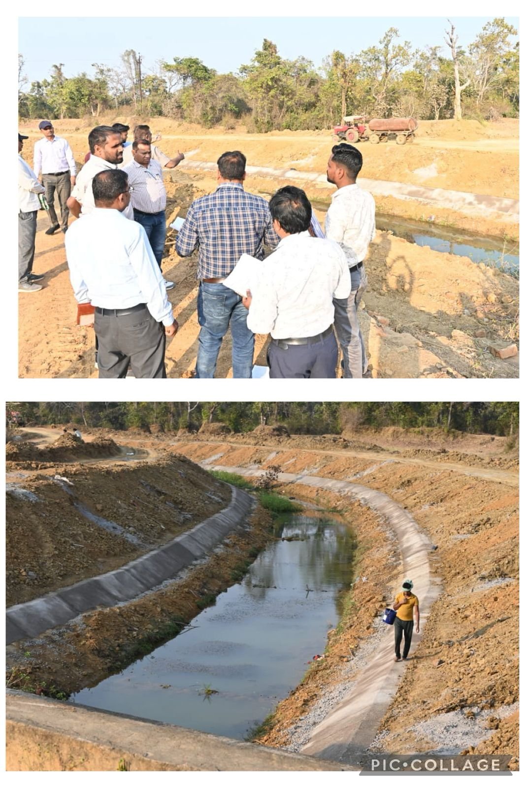कलेक्टर अबिनाश मिश्रा ने नहर लाइनिंग कार्य का किया निरीक्षण, 4426 हेक्टेयर रकबा होगा लाभान्वित