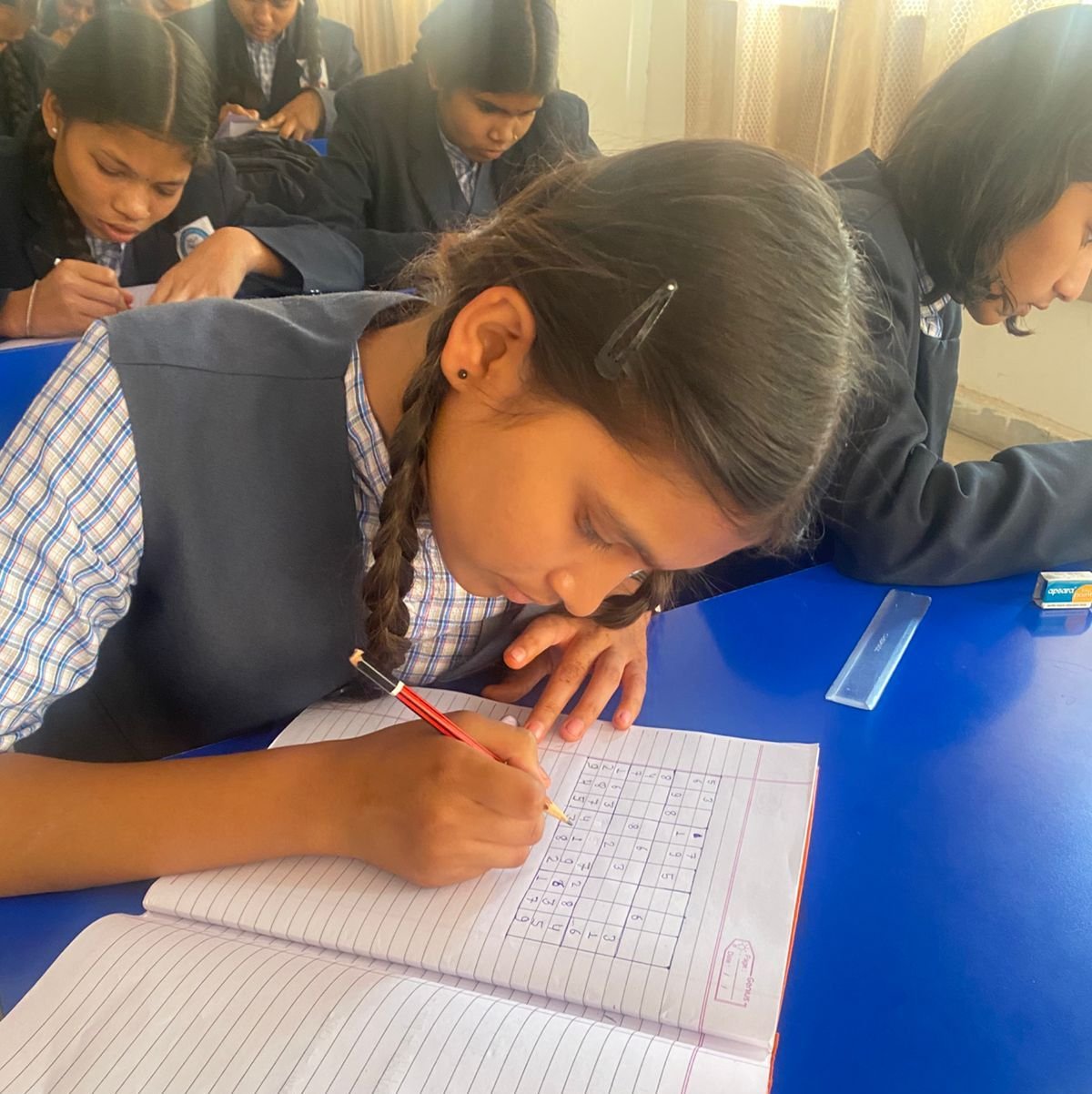 प्रयास आवासीय विद्यालय में सुडोकू गतिविधि का आयोजन