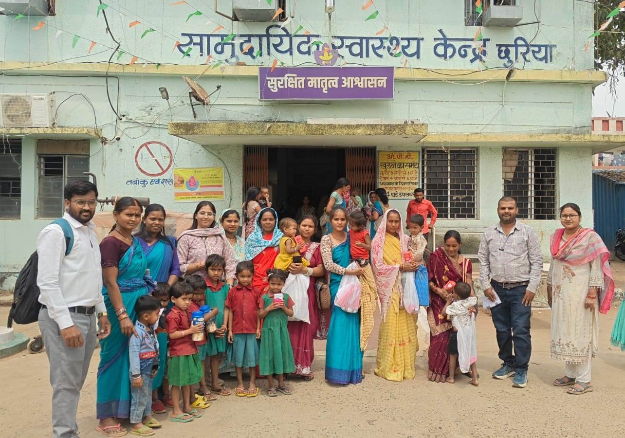 मुख्यमंत्री बाल संदर्भ योजना अंतर्गत हमर स्वस्थ लइका कार्यक्रम के तहत स्वास्थ्य शिविर का हुआ आयोजन