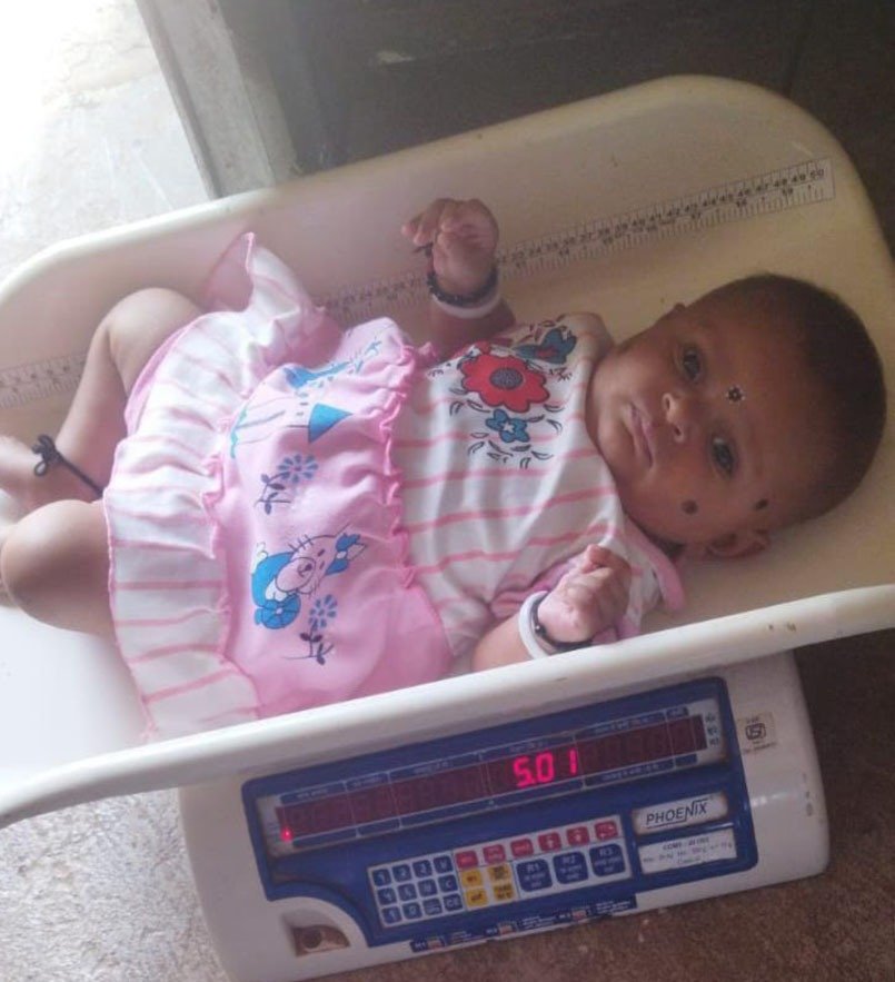 पोट्ठ लईका पहल से बच्ची परिधी हुई पूरी तरह स्वस्थ, सामान्य श्रेणी में पहुंची