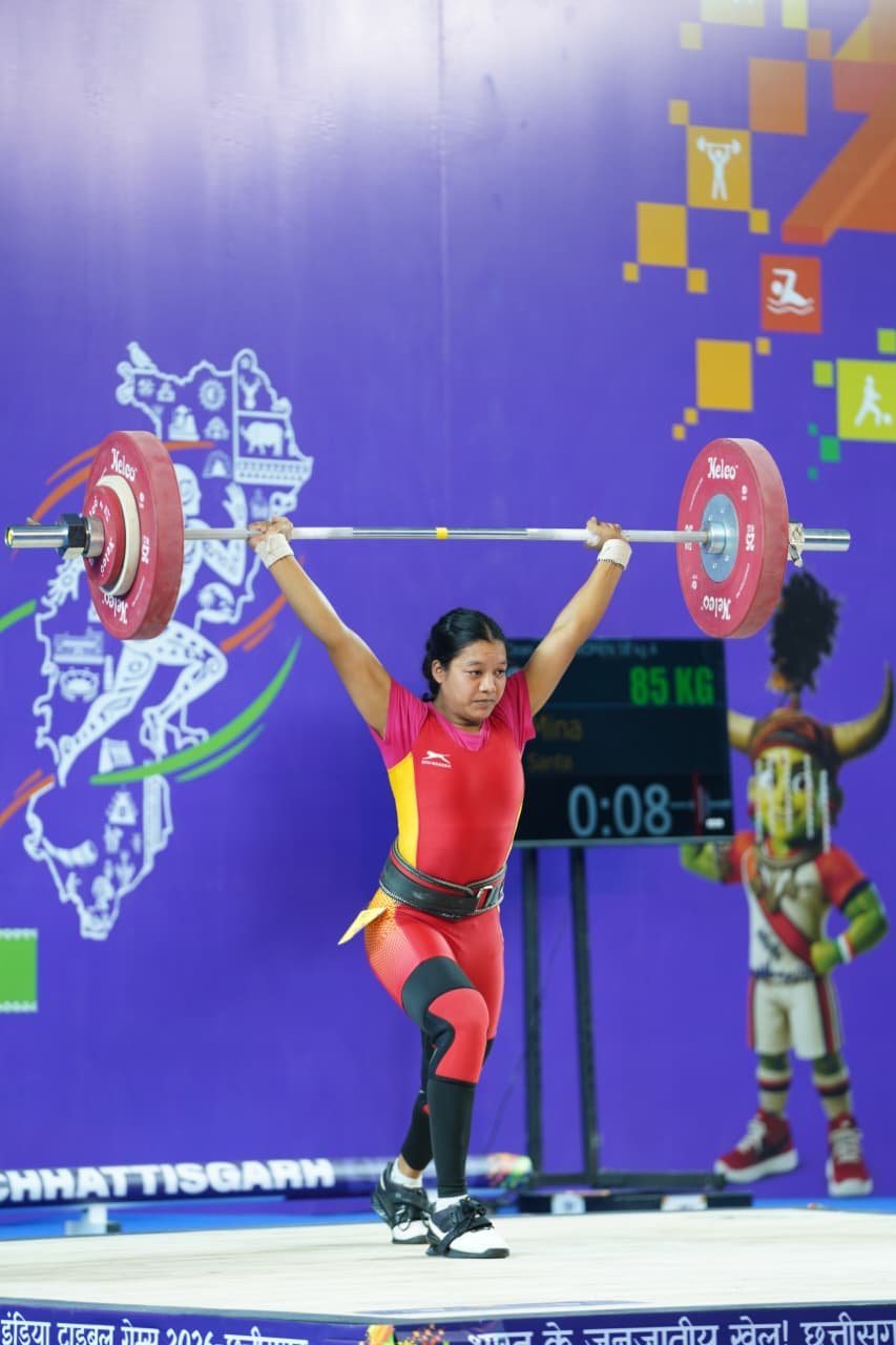 खेलो इंडिया ट्राइबल गेम्स 2026: 58 किग्रा महिला वेटलिफ्टिंग में अरुणाचल की अनाई वांग्सू ने जीता स्वर्ण