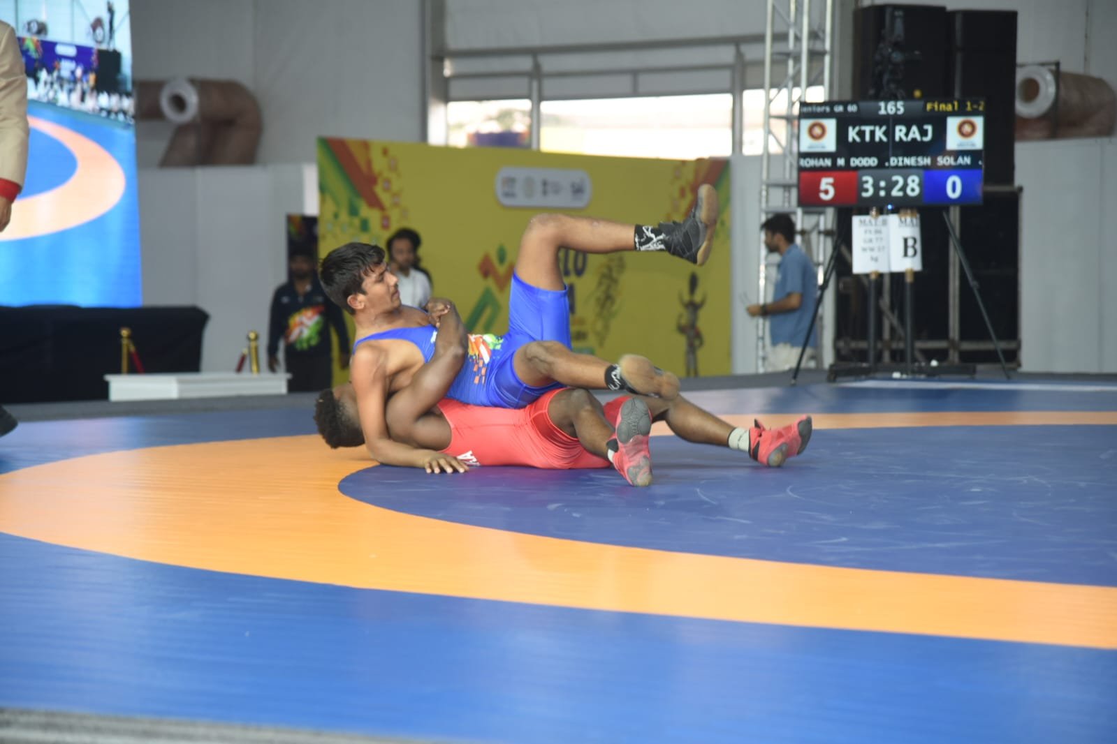 कुश्ती स्पर्धा के तीसरे दिन भी जारी रहा मुकाबले का रोमांच