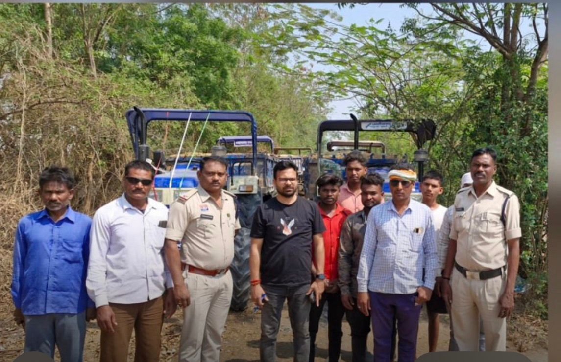 अवैध रेत परिवहन पर बड़ी कार्रवाई, 7 ट्रैक्टर-ट्रॉली जब्त