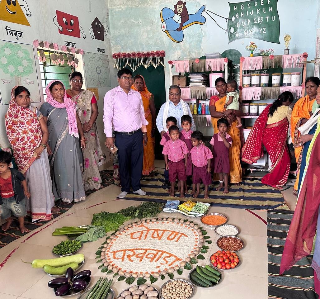 राज्य स्तरीय प्रशिक्षण संस्थान रायपुर के उप संचालक  बिसवाल ने तपकरा, डुगडुगिया और खटंगा के आंगनबाड़ी केन्द्रों का किया निरीक्षण