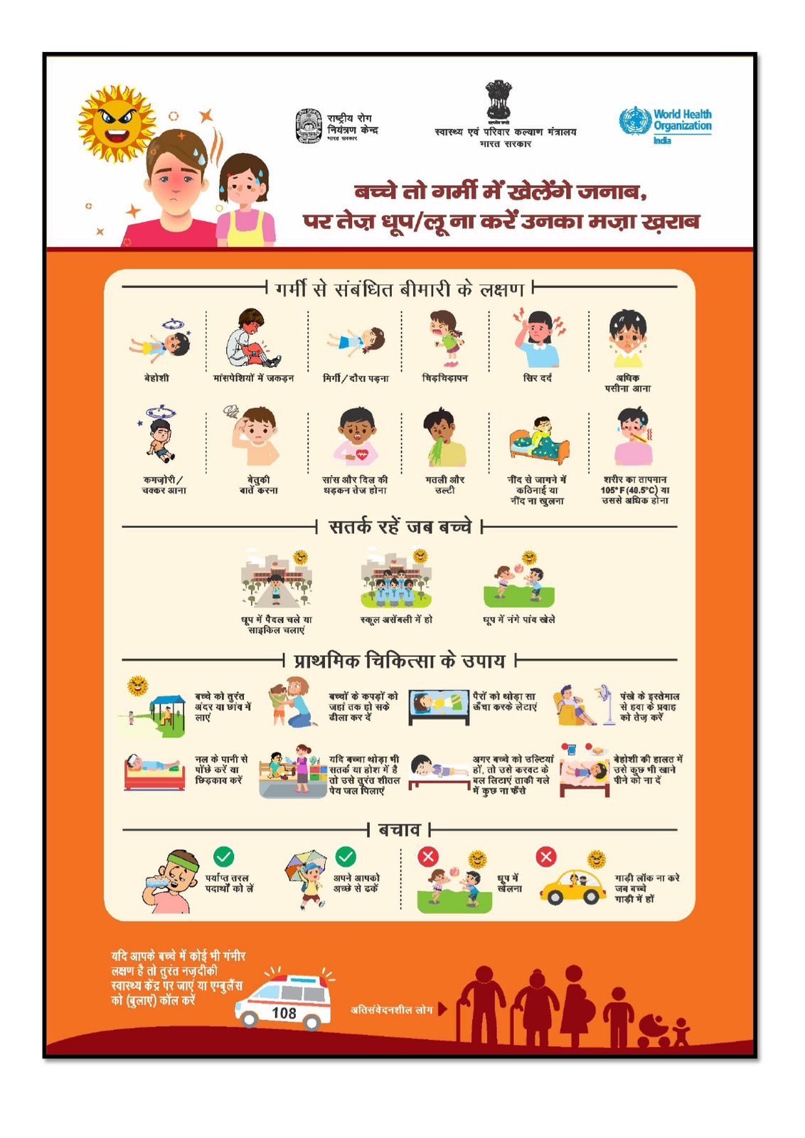 लू.तापघात से बचाव हेतु जिला प्रशासन सतर्क लू से बचवा, त्वरित उपचार एवं आपदा प्रबंधन हेतु स्वास्थ्य सेवाओं की सुदृढ़ता के संबंध में दिशा-निर्देश जारी