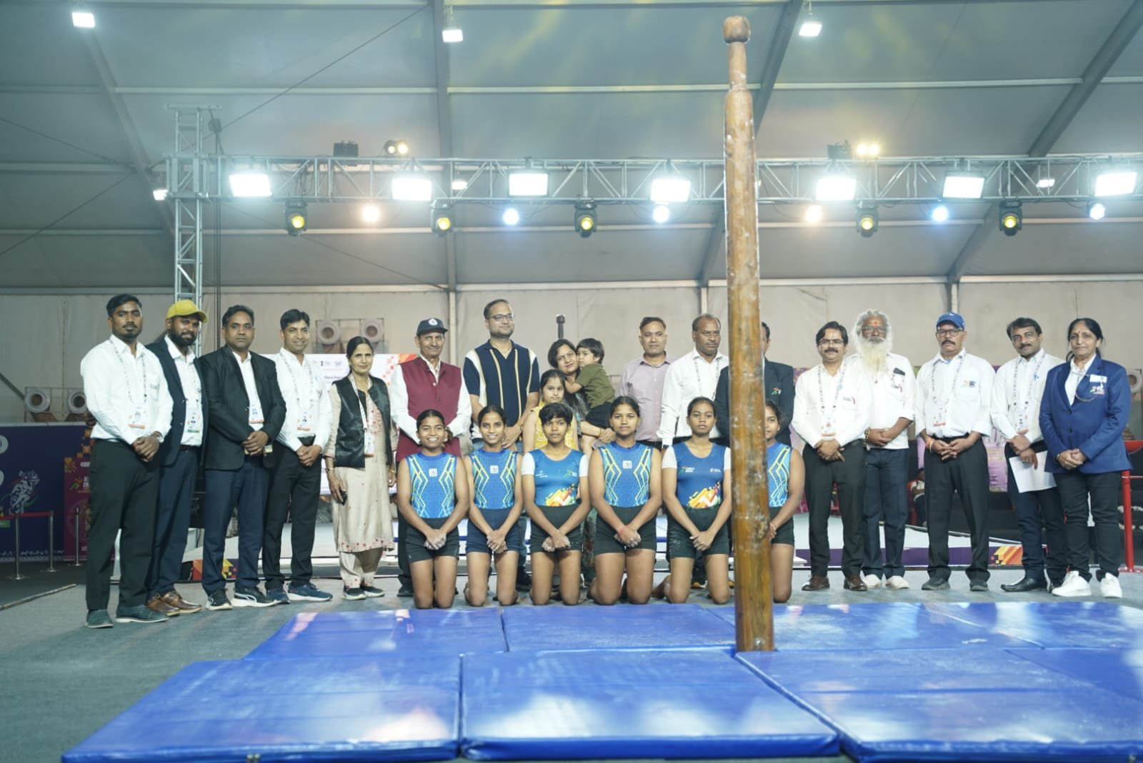 खेलो इंडिया ट्राइबल गेम्स 2026 मल्लखंभ प्रतियोगिता का शानदार समापन छत्तीसगढ़ की टीम ने मल्लखंभ में लहराया परचम, बालक-बालिका दोनों वर्गों में बने चैंपियन