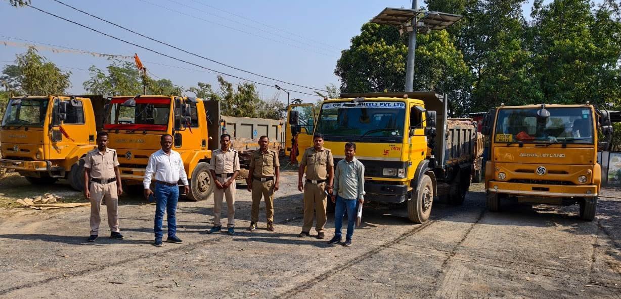 प्रदेशभर में अवैध उत्खनन के खिलाफ सख्ती, बलरामपुर में 4 टीपर जब्त