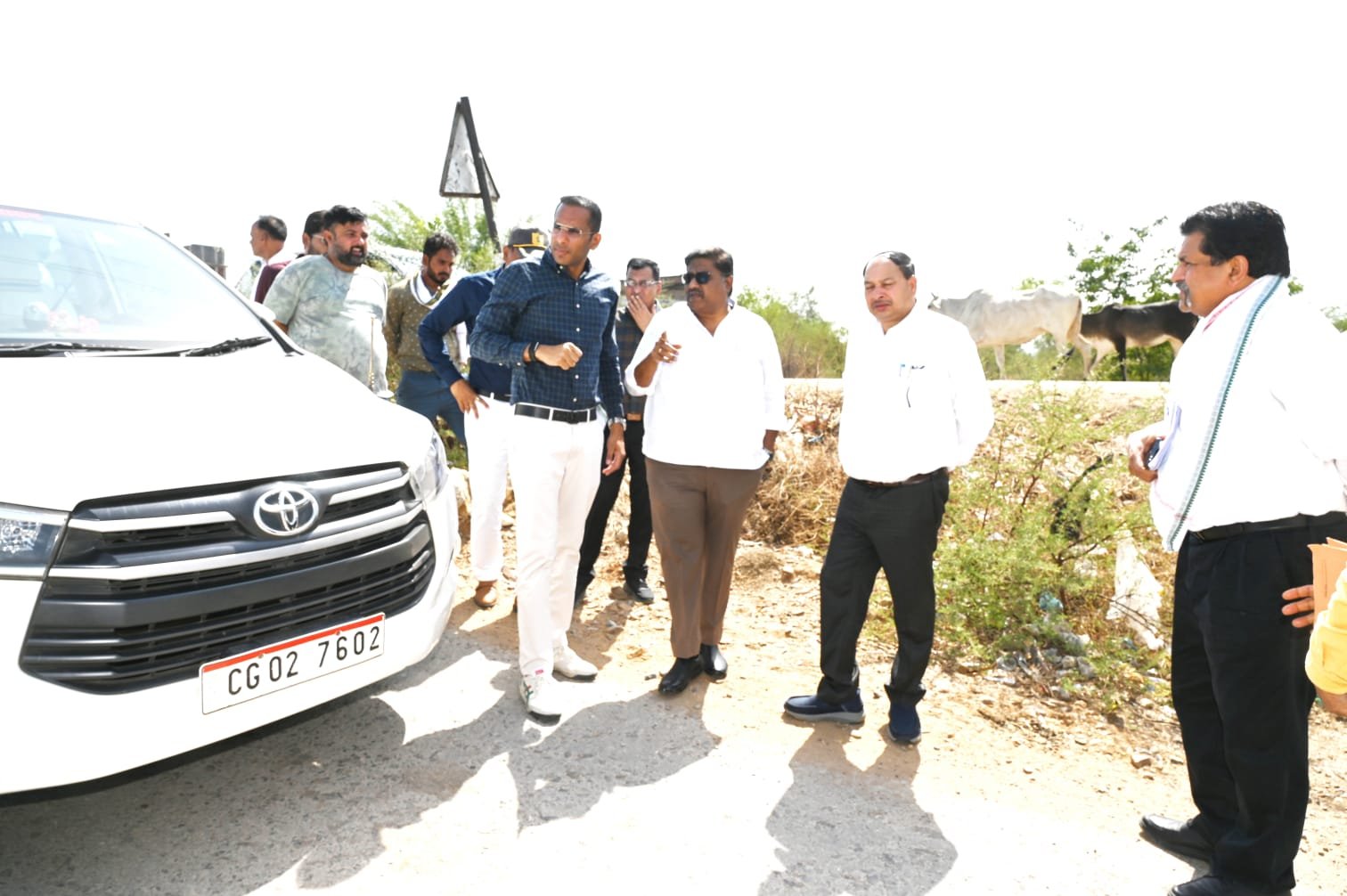 निर्माणाधीन राष्ट्रीय राजमार्ग 130ए का पीडब्लूडी सचिव मुकेश कुमार बंसल ने किया निरीक्षण
