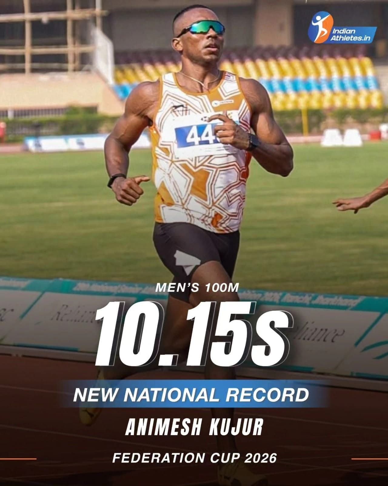 माटीपुत्र अनिमेष ने रचा इतिहास, 10.15 सेकंड में 100 मीटर दौड़ पूरी कर बनाया नया राष्ट्रीय रिकॉर्ड