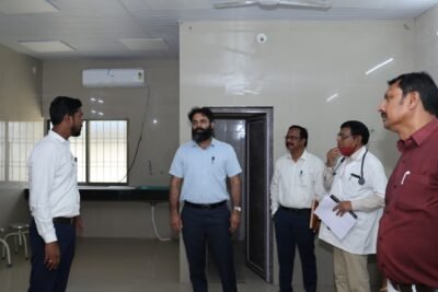कलेक्टर  रोहित व्यास ने निर्माणाधीन  सत्य साईं मातृत्व एवं शिशु चिकित्सालय का किया निरीक्षण अंतिम चरण में निर्माण कार्य, आधुनिक व गुणवत्तापूर्ण स्वास्थ्य सुविधाएं होंगी उपलब्ध