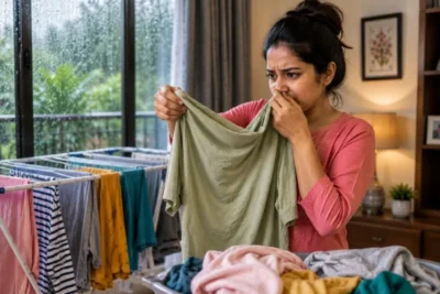 बारिश में कपड़ों की बदबू से हैं परेशान? ये आसान ट्रिक्स करेंगी कमाल