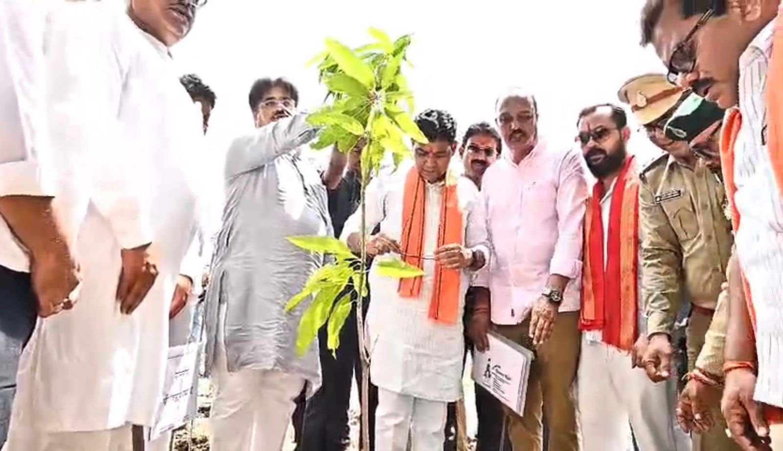 एक पेड़ मां के नाम” अभियान के तहत प्रभारी मंत्री ने किया पौधारोपण