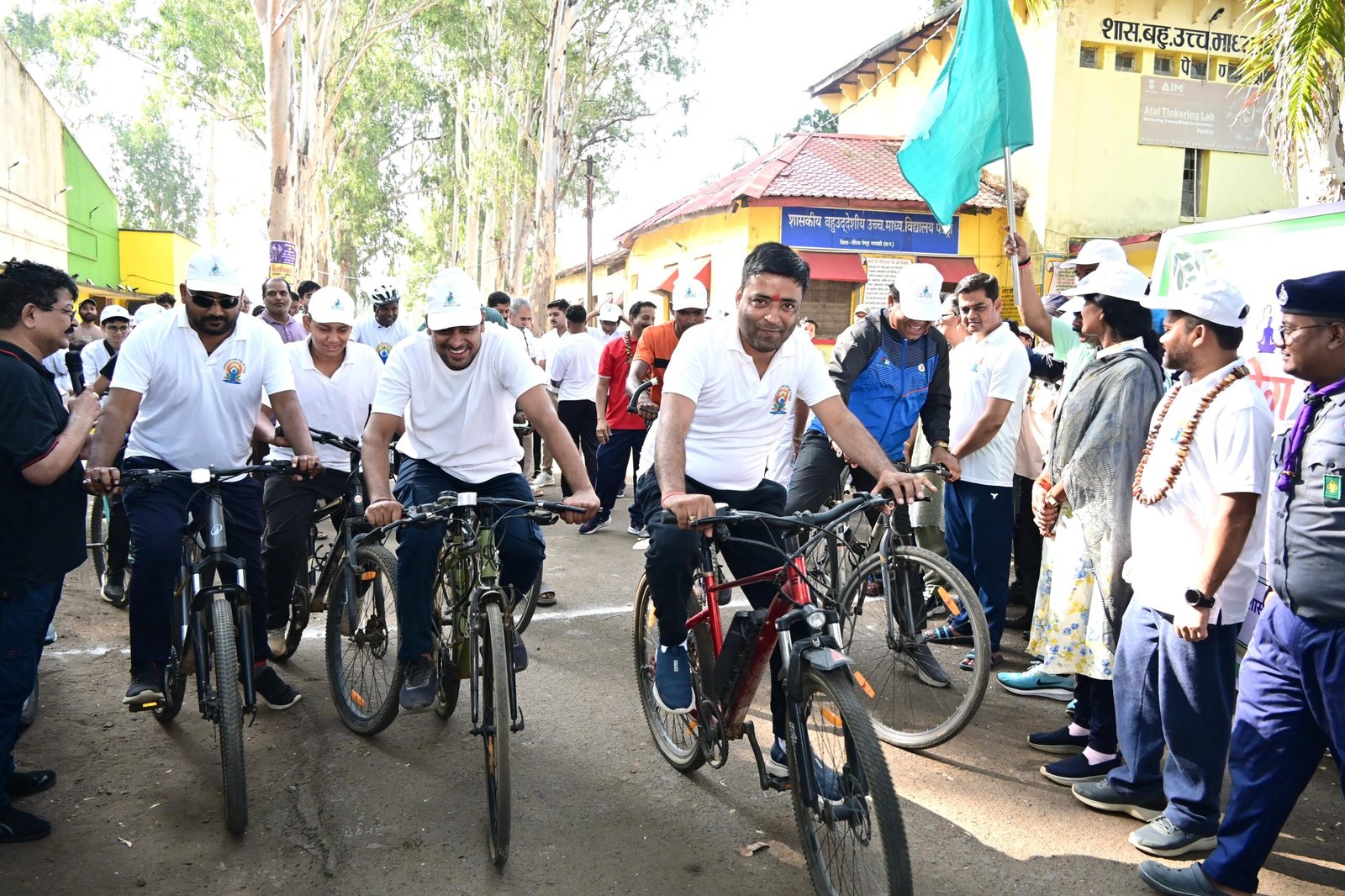 अंतर्राष्ट्रीय योग दिवस पर गौरेला पेंड्रा मरवाही जिले में साइकिल रैली का आयोजन