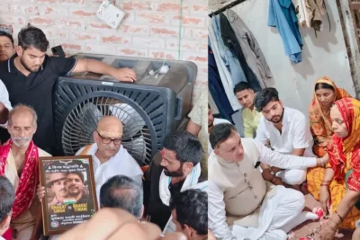 भरत तिवारी के परिजनों से मिले यूपी और हरियाणा कांग्रेस की टीम, न्याय दिलाने का दिलाया भरोसा