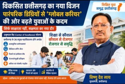 विकसित छत्तीसगढ़ का नया विजन: पारंपरिक डिग्रियों से ‘ग्लोबल करियर’ की ओर बढ़ते युवाओं के कदम  सिर्फ साक्षरता नहीं, सक्षमता का नया दौर