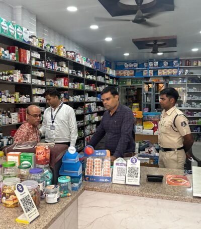 जिला कोरबा स्थित मेडिकल दुकानों का किया गया औचक निरीक्षण