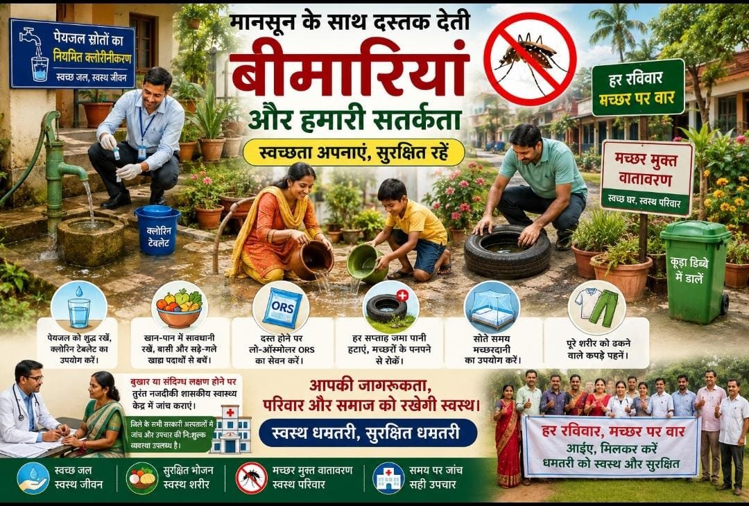 मानसून के साथ दस्तक देती बीमारियां और हमारी सतर्कता