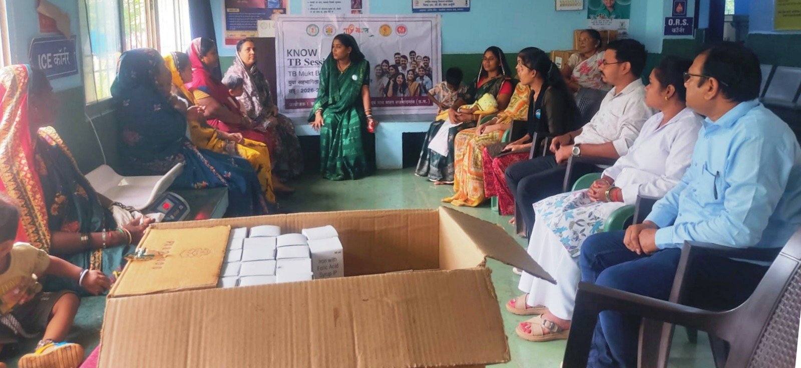 टीबी जागरूकता अभियान अंतर्गत ग्राम करमतरा में ग्रामीणों को किया गया जागरूक