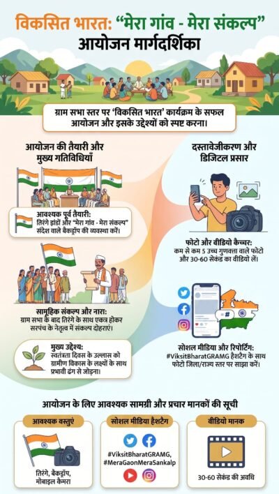 जन संवाद-2.0 के तहत ग्राम सभाओं में होंगे ‘विकसित भारत ग्राम संकल्प’ के पांच विशेष आयोजन