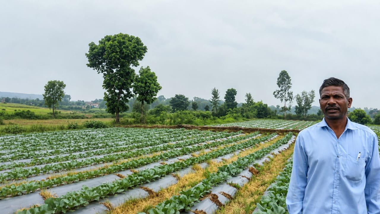 सूक्ष्म सिंचाई योजना से खेती बनी अधिक लाभकारी, ड्रिप सिंचाई अपनाकर किसान आनन्द राम पैकरा ने बढ़ाया सब्जी उत्पादन