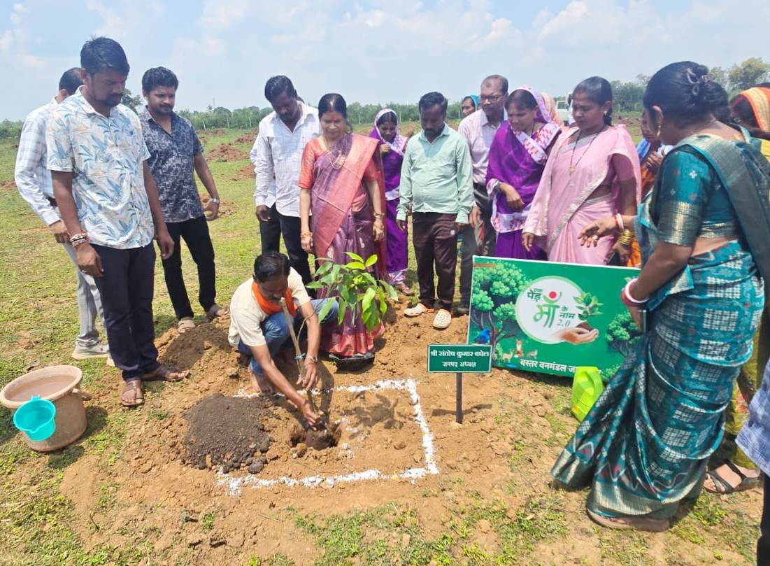 सेवा संकल्प अभियान ग्राम बड़े अलनार में रोपे गए 300 पौधे जनप्रतिनिधियों ने लिया पर्यावरण संरक्षण का संकल्प