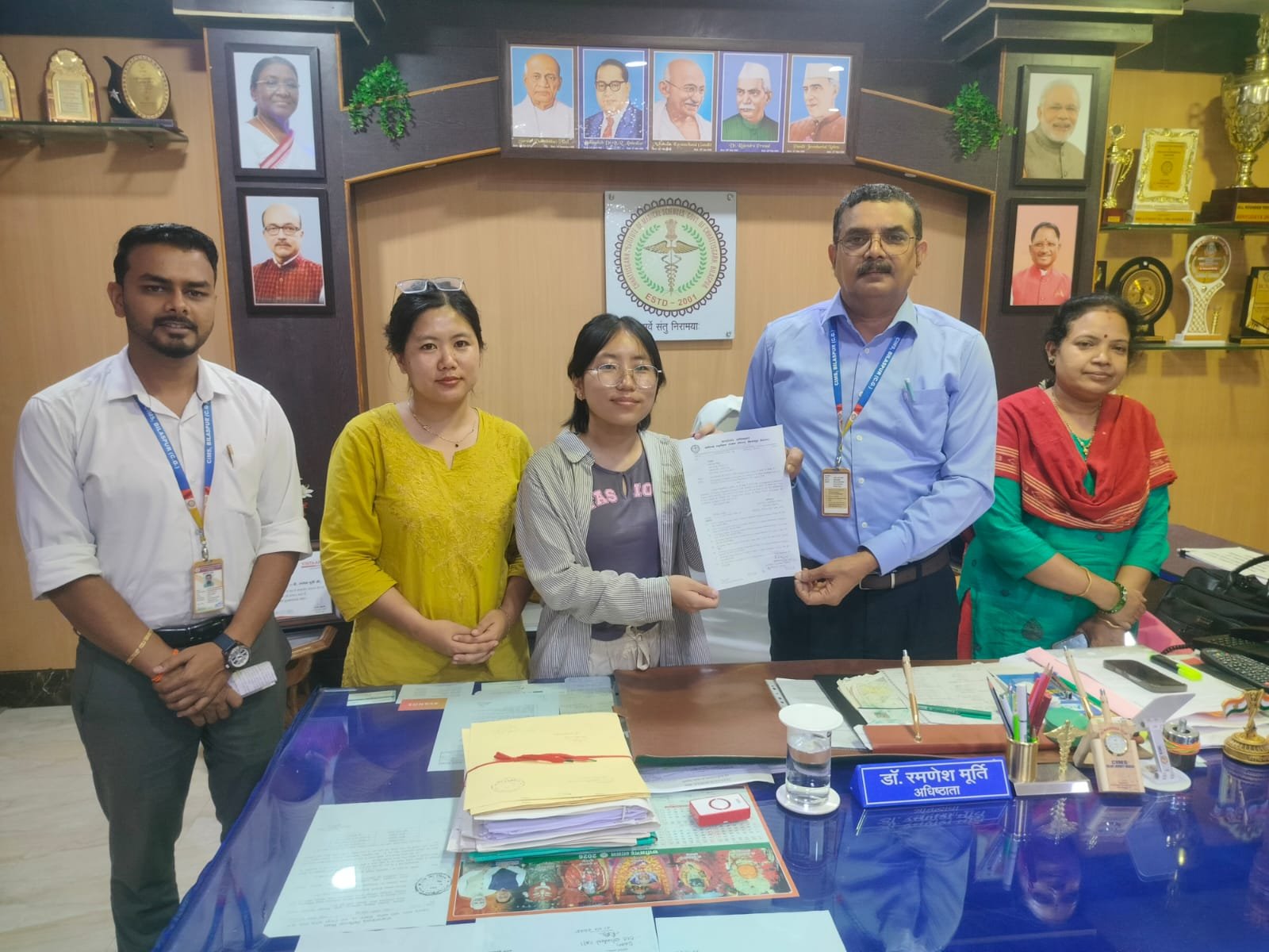 एमबीबीएस सेंट्रल पूल सीट से नागालैंड की छात्रा ने सिम्स बिलासपुर में लिया प्रवेश