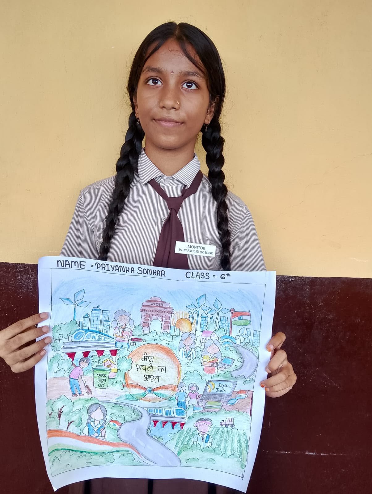 सेवा संकल्प अभियान : ‘मेरे सपनों का भारत’ में धमतरी के विद्यार्थियों ने रची विकास और राष्ट्र निर्माण की तस्वीर