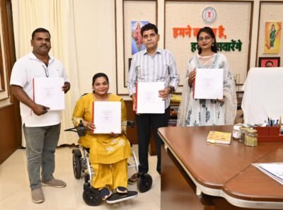 ब्रेल पुस्तक से दृष्टिबाधित विद्यार्थियों को कानूनी अधिकारों और शासकीय योजनाओं की मिलेगी जानकारी – राजस्व मंत्री टंक राम वर्मा