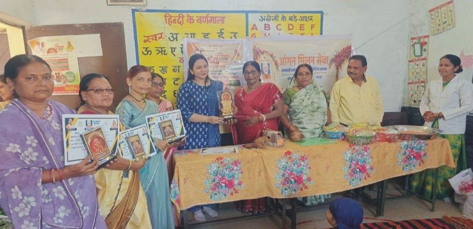 शिवनाथ वार्ड स्थित आंगनबाड़ी केन्द्र में आंगन मिलन सेवा कार्यक्रम का हुआ आयोजन