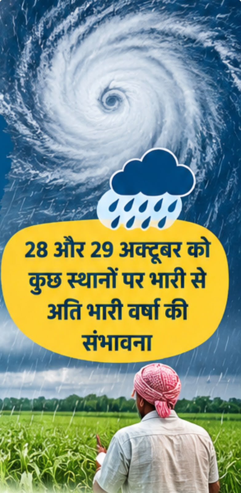 चक्रवात के प्रभाव से छत्तीसगढ़ में 25 अक्टूबर से बढ़ेगी वर्षा की गतिविधियां