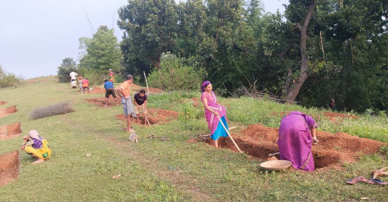 सेवा की कहानी: मानिकप्रकाशपुर में सामुदायिक स्टैगर्ड ट्रेंच से जल एवं मृदा संरक्षण को बढ़ावा, ग्रामीणों के लिए रोजगार के अवसर